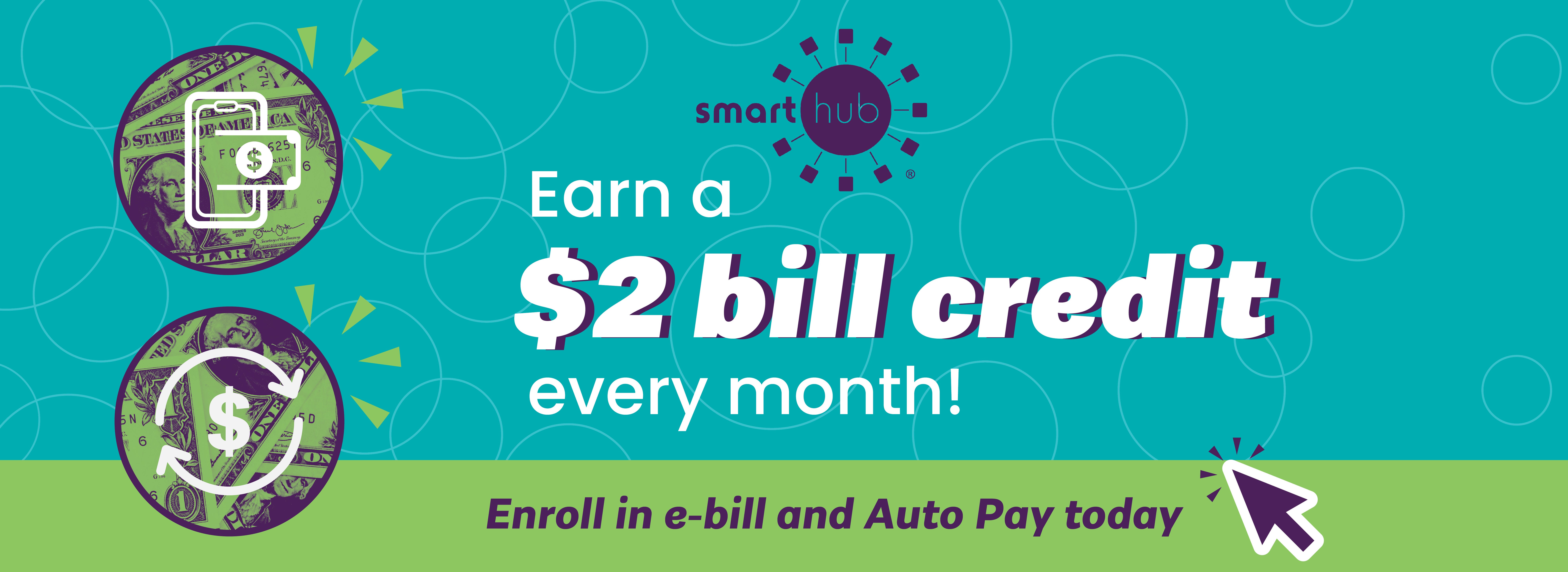sign up and get a $2 bill credit promo