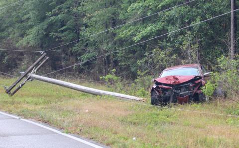 car and pole