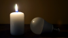 candle and lightbulb
