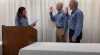 Midwest Electric directors are sworn in by the co-op's attorney during the 83rd annual meeting on June 6.