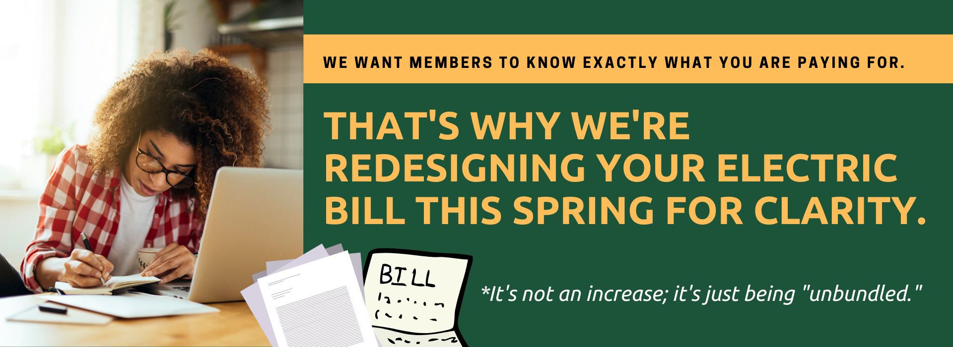 Midwest Electric bill redesign heads up