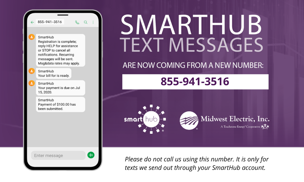 Smarthub new texting number