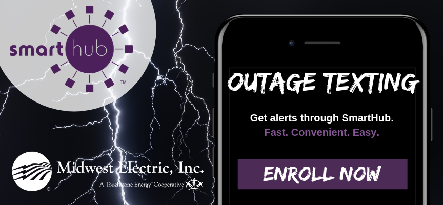 sign up for outage notifications via SmartHub